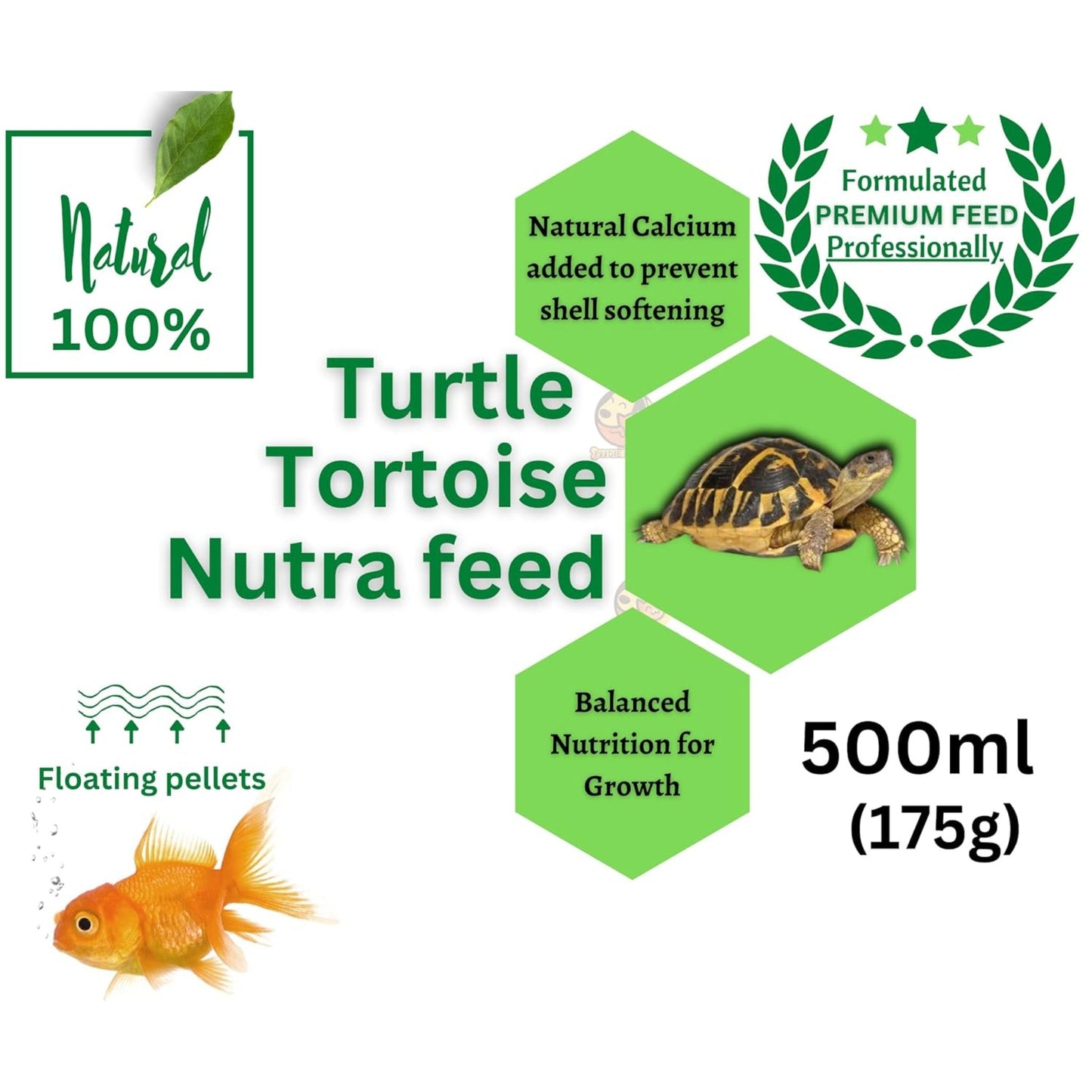 WA Turtle Tortoise Nutra Feed - 175gm/500ml, Pack of 2
