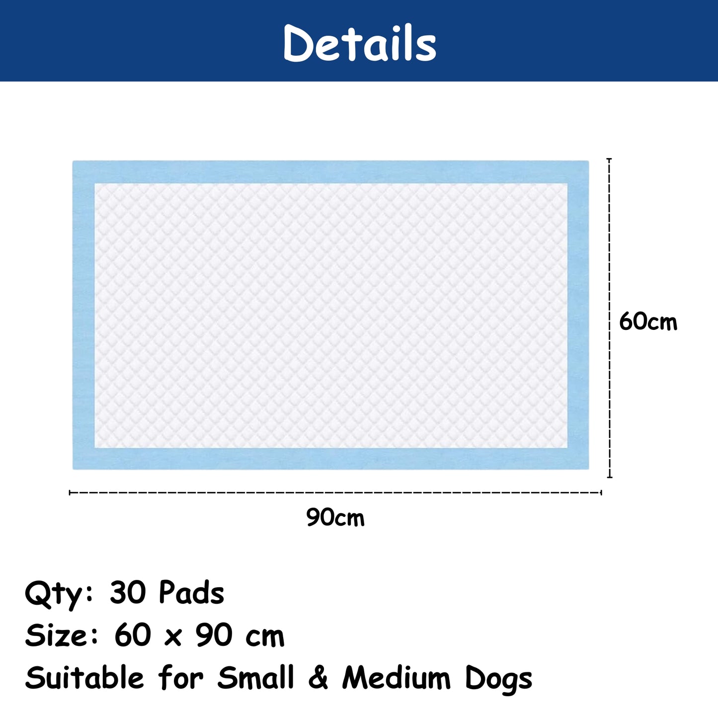 Foodie Puppies Pee/Potty Pet Training Pad - 60x90cm (30 Pads)