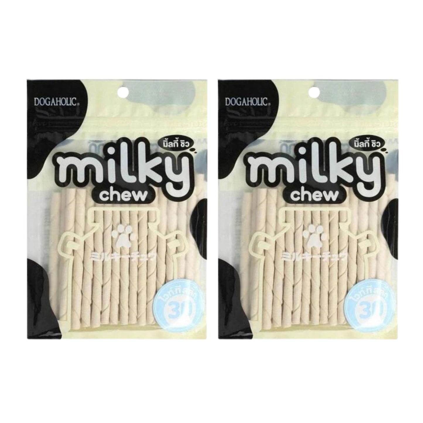 Dogaholic Milky Chew Stick 30-in-1 Dog Treat, Pack of 2