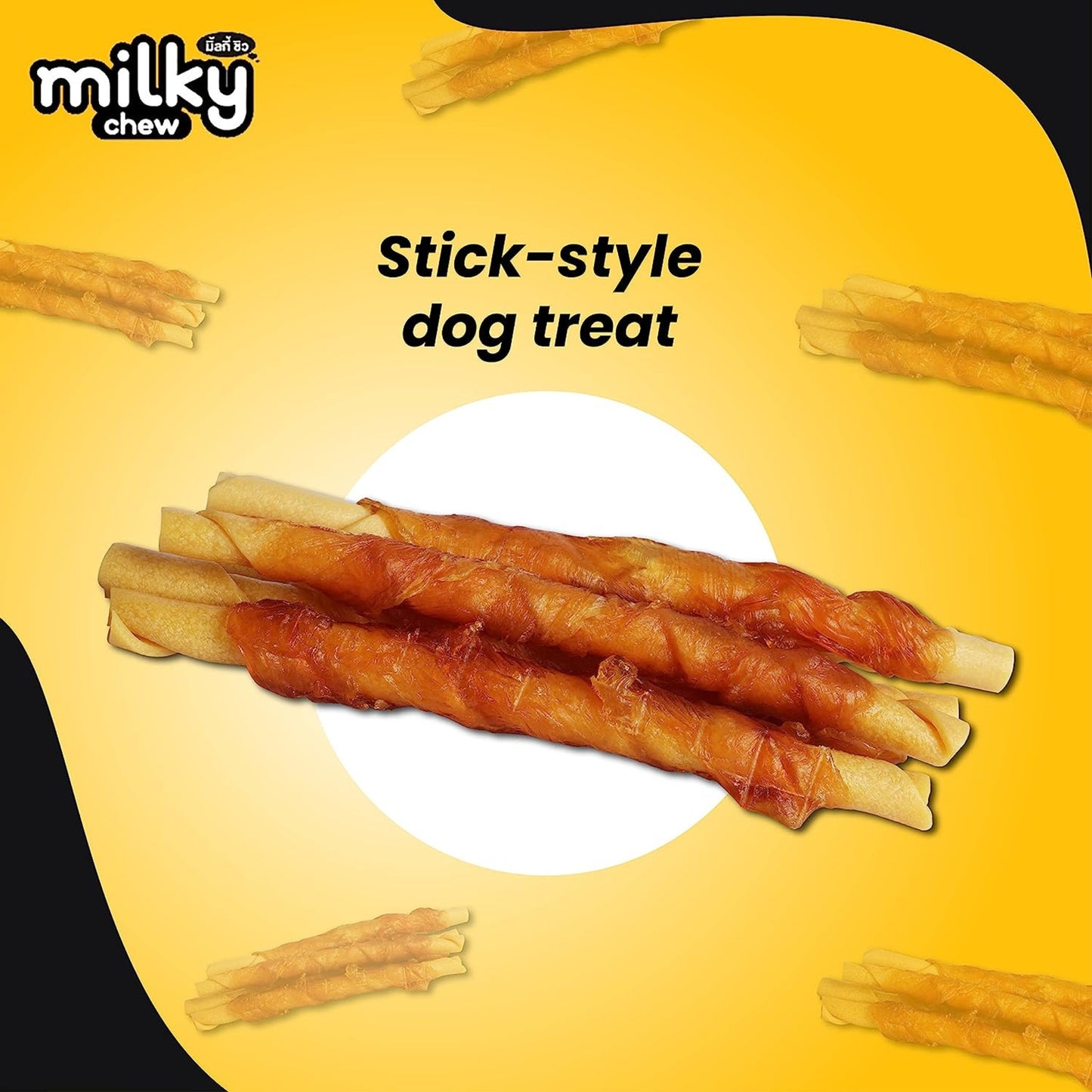 Dogaholic Milky Chew Cheese & Chicken Stick 10in1 Dog Treat