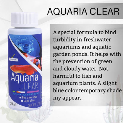 Aquatic Remedies Aquaria Clear - 120ml (Pack of 2) | For Fresh Water