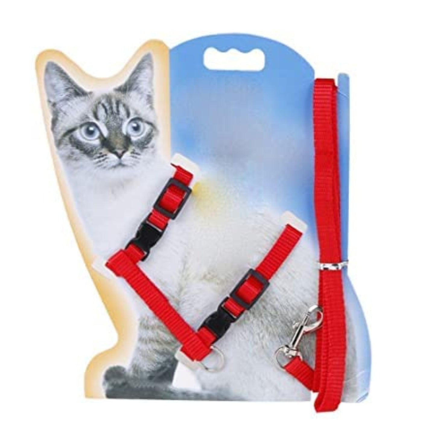 Adjustable Harness & Leash Set for Cats, (Color May Vary)