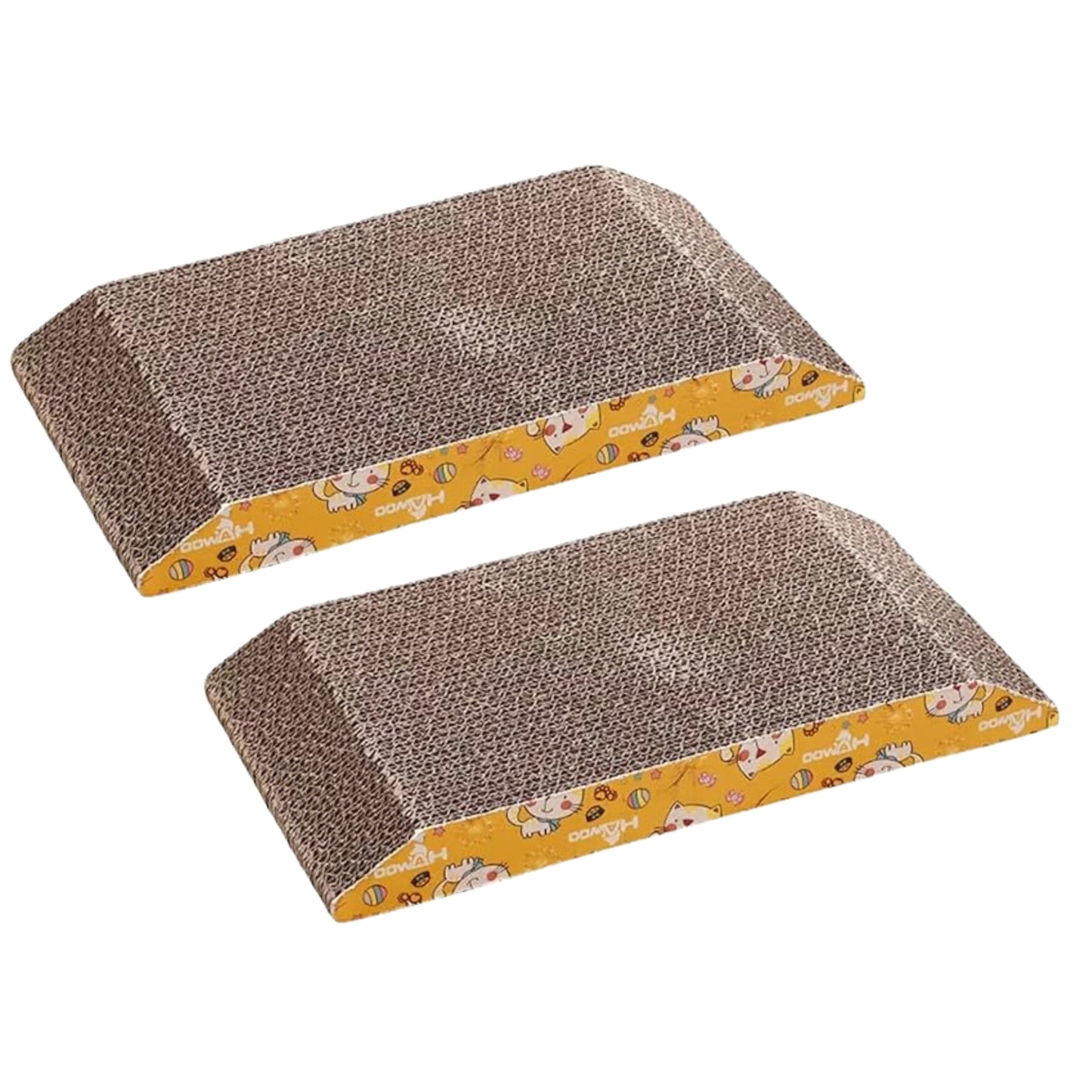 Corrugated Curve Scratcher for Cats & Kittens, Pack of 2
