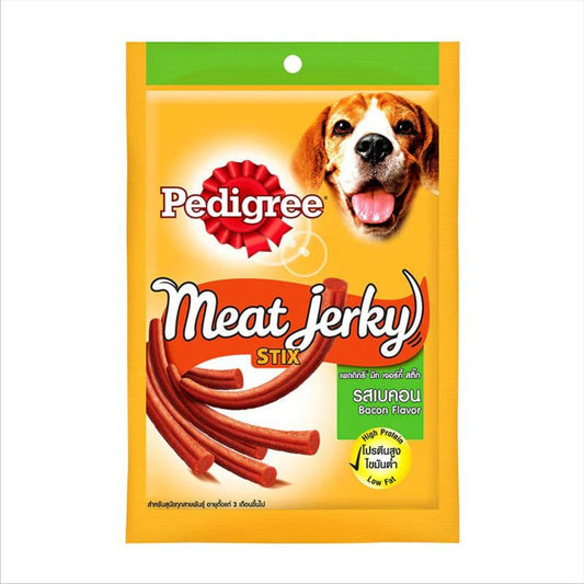 Pedigree Meat Jerky Bacon Stix Dog Treat - 60gm, Pack of 12