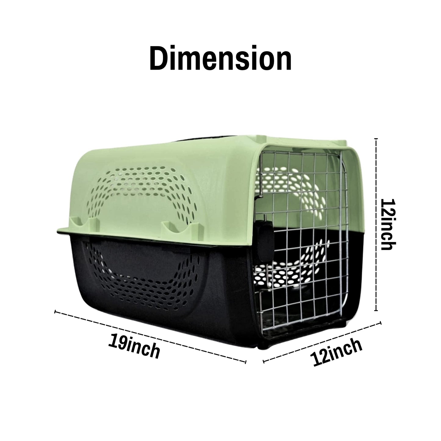 Foodie Puppies Portable Pet Travel Cage & Kennel House (Pastel Green)