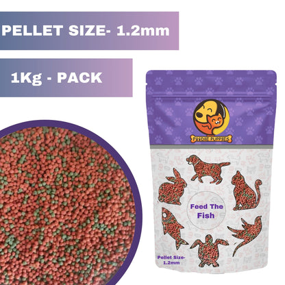 Foodie Puppies Fish Food (Pouch) for Growth & Health - 1.2mm, 1Kg