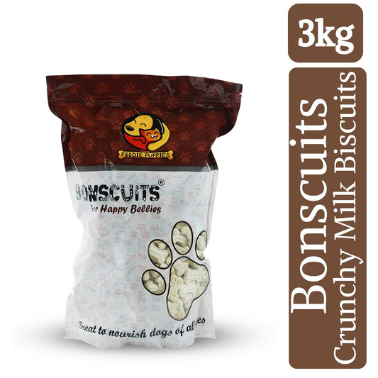 Foodie Puppies Crunchy Milk Biscuits for Dogs & Puppies - 3Kg