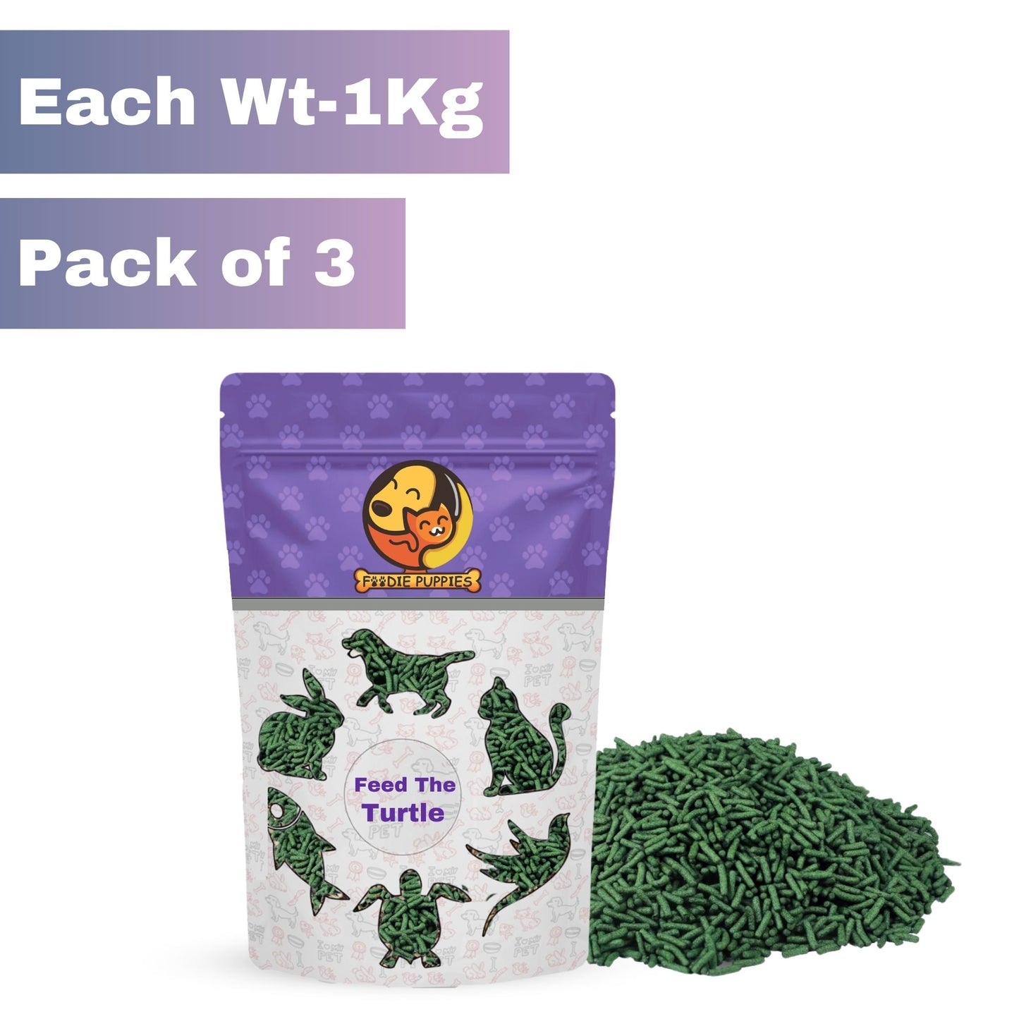 Foodie Puppies Turtle Food for Growth & Health - 3Kg (Pouch)