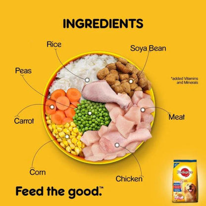 Pedigree Adult Dry Dog Food - Chicken & Vegetables, 20Kg
