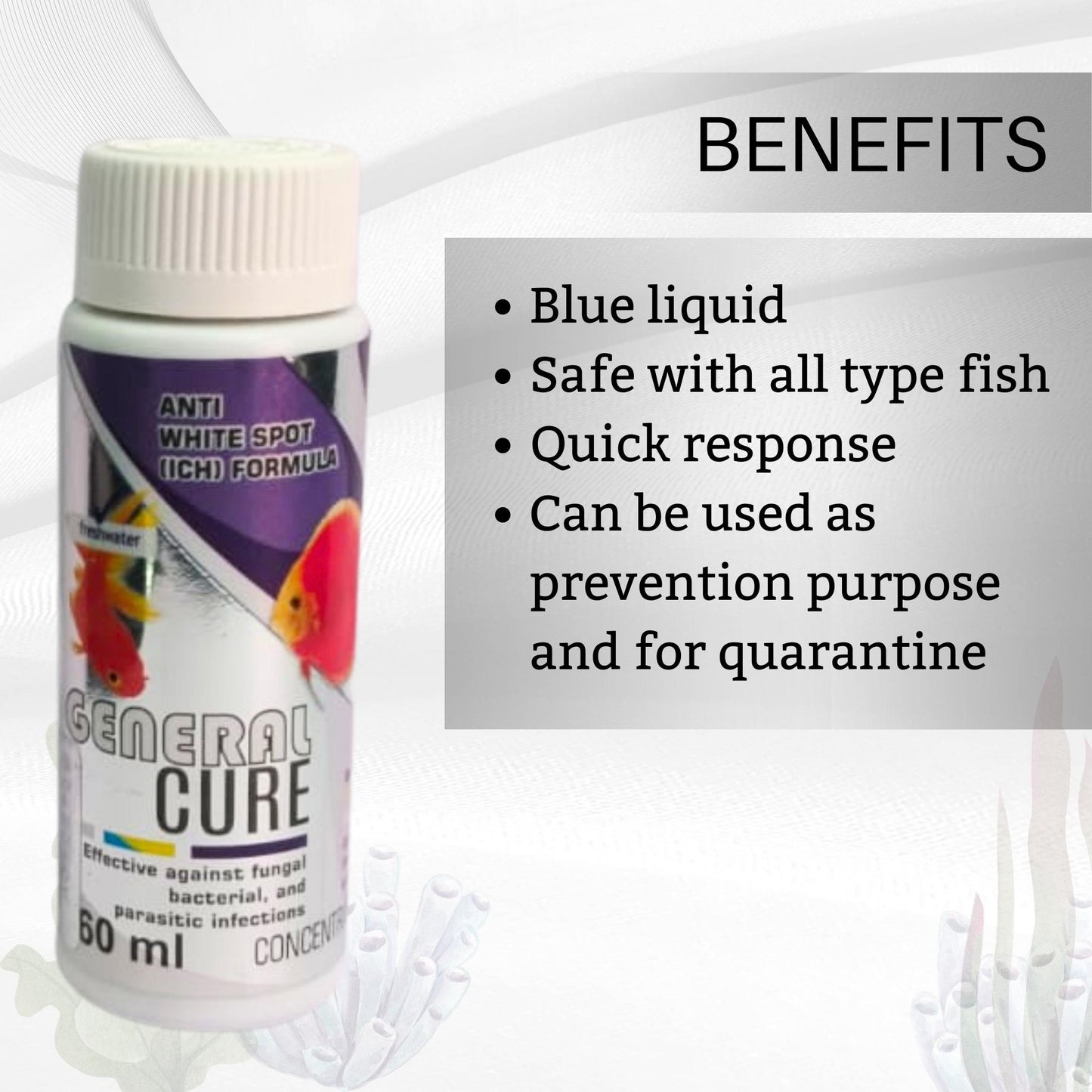 Aquatic Remedies General Cure - 60ml (Pack of 2) | For Fresh Water