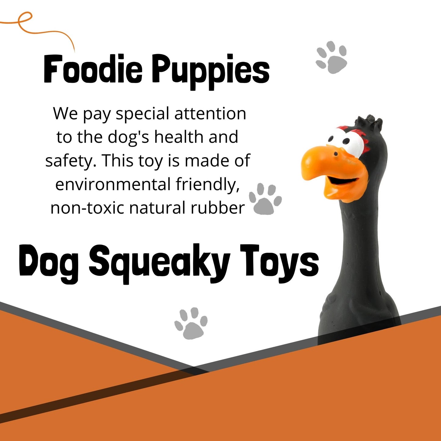 Foodie Puppies Latex Rubber Squeaky Dog Chew Toy - Black Eagle