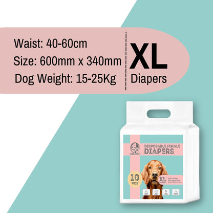 Foodie Puppies Disposable Dog Diapers for Female Dogs - Xtra-Large