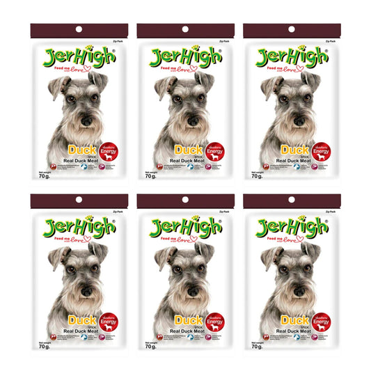 JerHigh Duck Stick Dog Treat with Real Chicken Meat - 70gm, Pack of 6