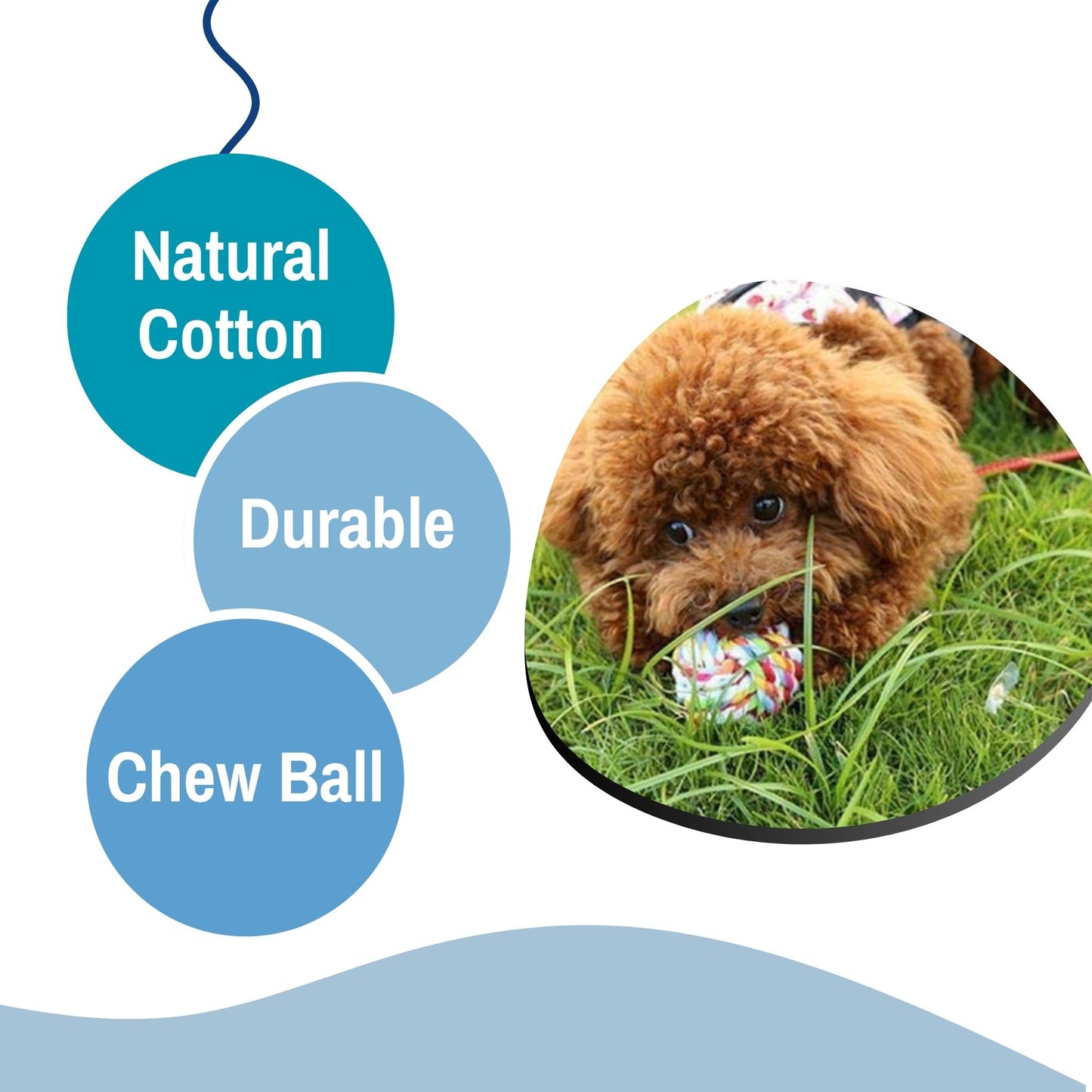 Foodie Puppies Durable Cotton Ball Rope Chew Toy for Dogs & Puppies