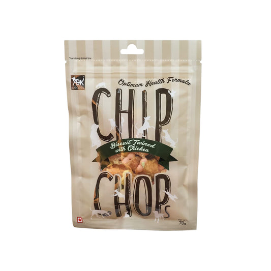 Chip Chops Dog Treats - Biscuit Twined with Chicken (70gm)