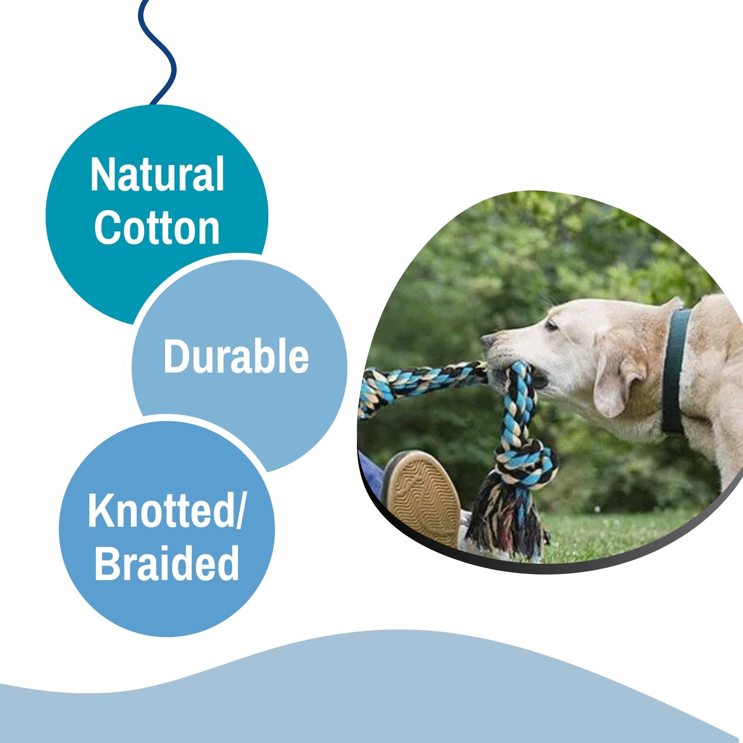 Foodie Puppies Durable 6 Knots Rope Chew Toy for Dogs & Puppies