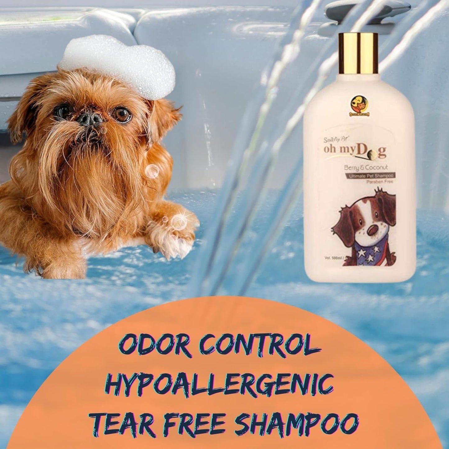 Oh My Dog Pet Shampoo for Puppies and Dogs (Berry Coconut, 1000ml)