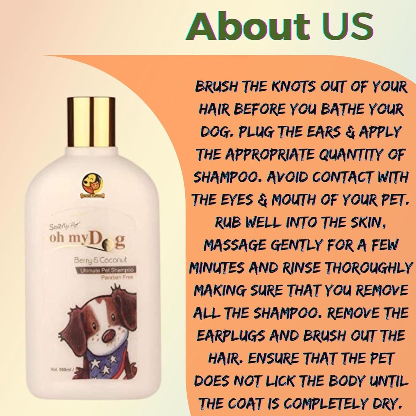 Oh My Dog Pet Shampoo for Puppies and Dogs (Berry Coconut,500ml)