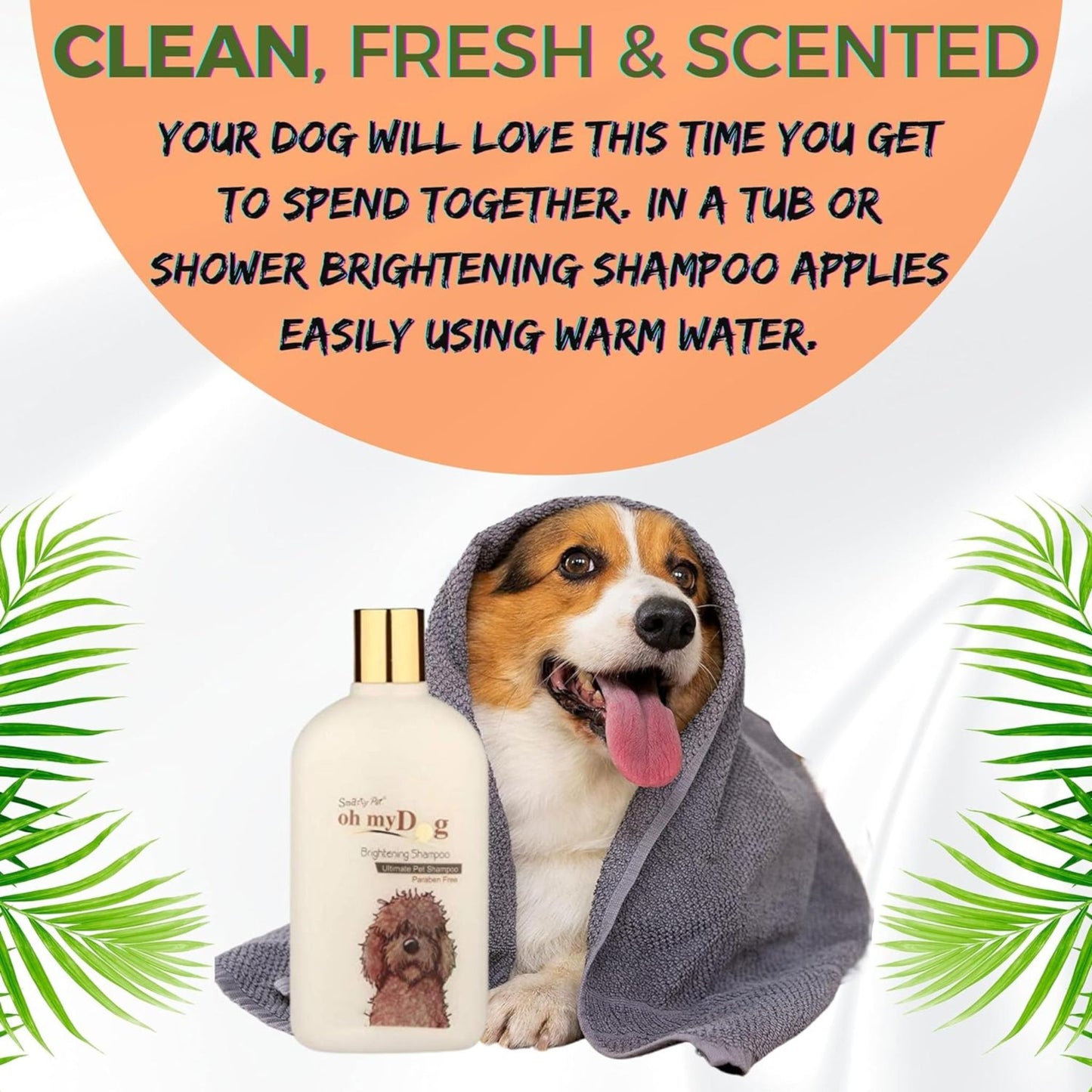 Oh My Dog Pet Shampoo for Puppies & Dogs  (Brightening, 500ml)