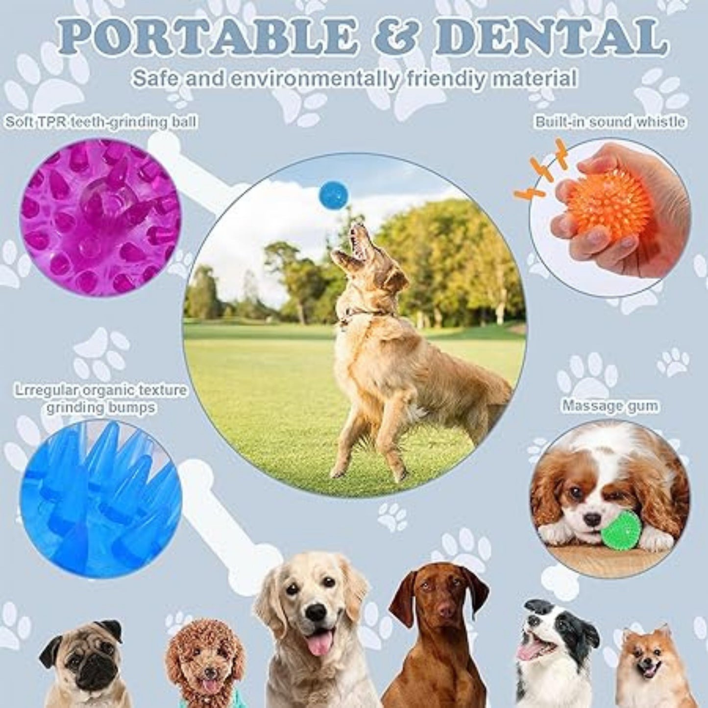 Dental Chew Dog Ball Toy
