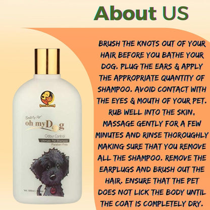 Oh My Dog Pet Shampoo for Puppies and Dogs (Odour Control - 500ml)