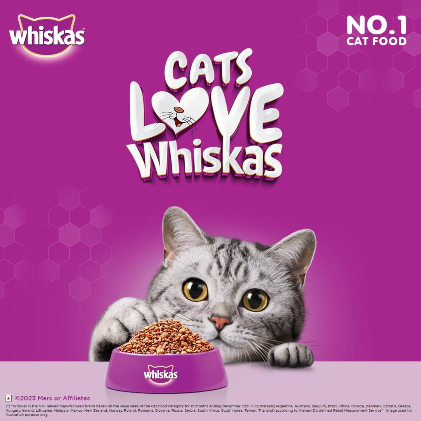 Whiskas Dry Food for Adult Cats (1+ Years), Tuna Flavor, 7Kg