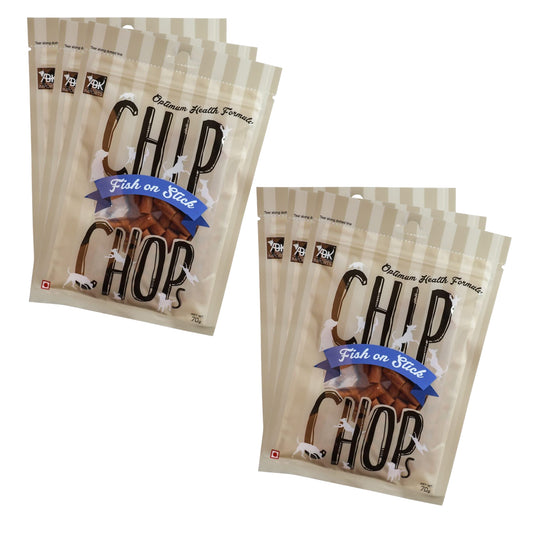 Chip Chops Dog Treats - Fish on Stick (70gm, Pack of 6)