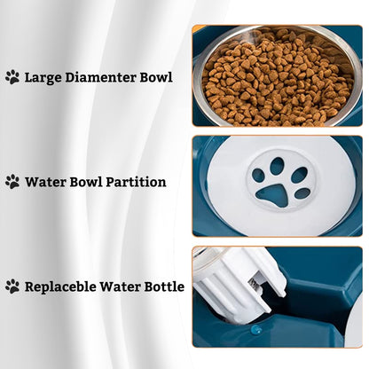 Foodie Puppies Cat Gravity Feeder Food & Water Bowl Set for Cats, Kittens, and Puppies