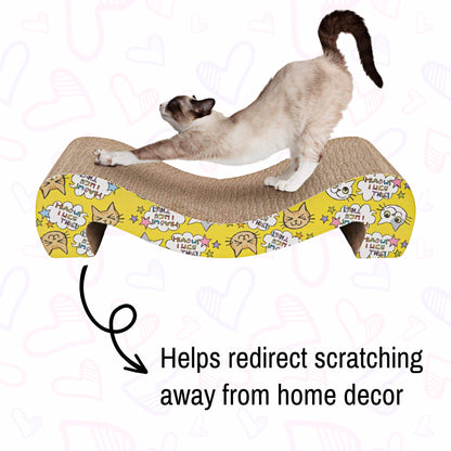 Foodie Puppies Corrugated M-Sitting Sofa Scratcher for Cats & Kittens