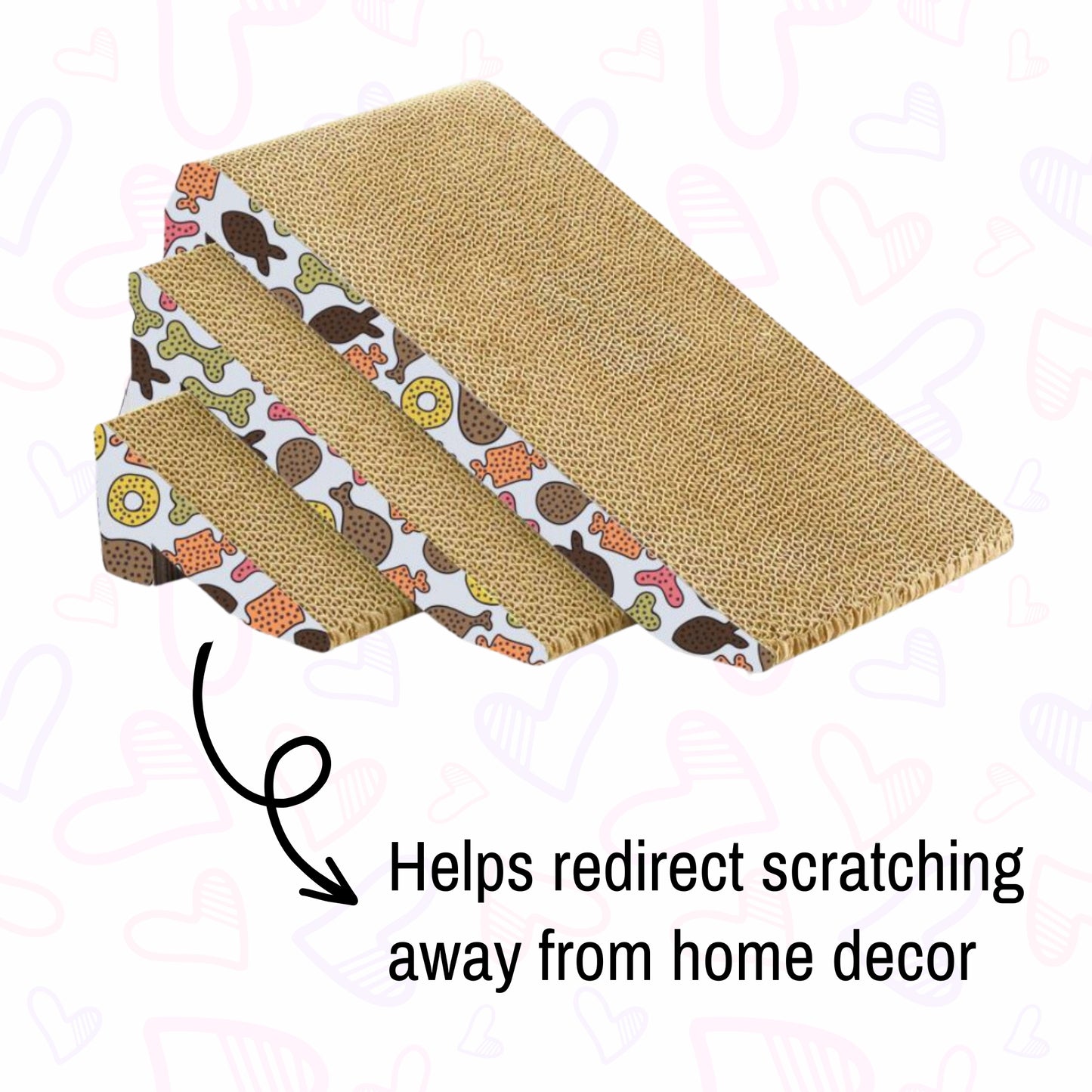 Foodie Puppies Corrugated Triangle Sliced Scratcher for Cats & Kittens