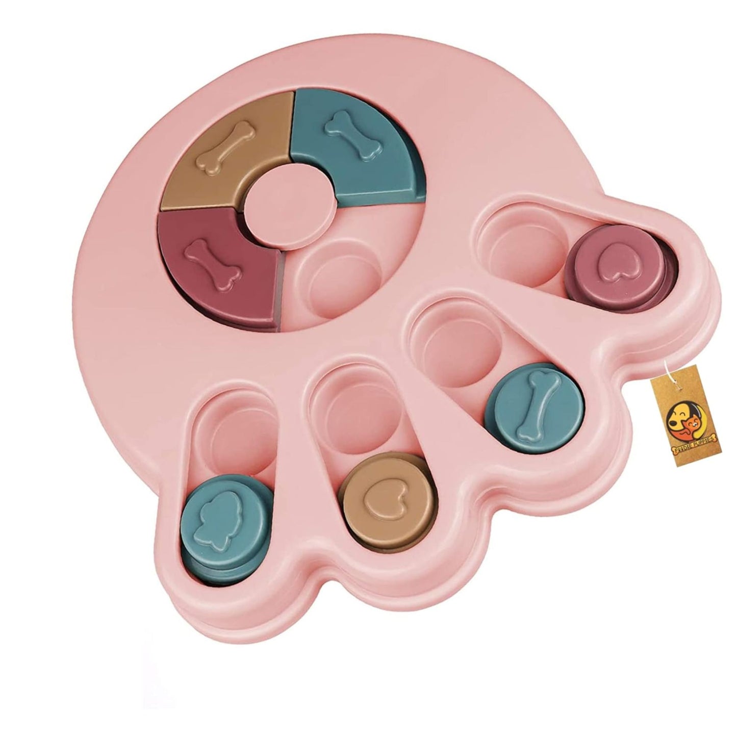 Dog Treat Dispensing Paw-Shaped Puzzle Toy