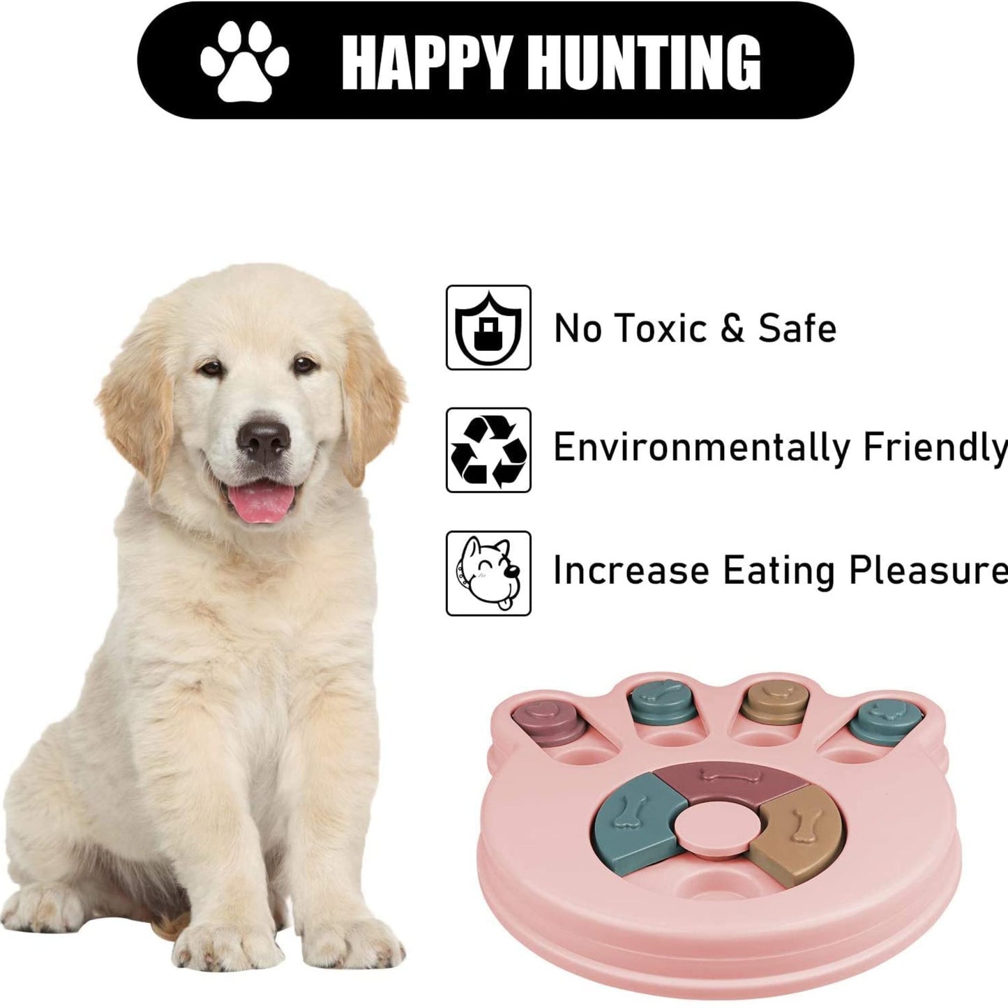 Foodie Puppies Dog Treat Dispensing Paw-Shaped Puzzle Toy