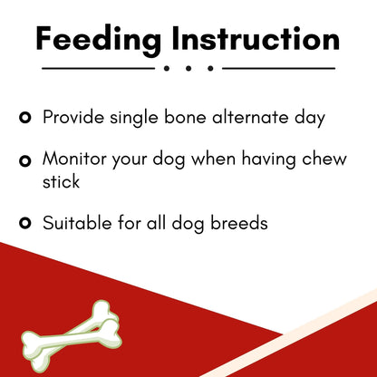 Foodie Puppies Chompsters Rawhide Bone for Dogs - 8inch Bone, 1Kg