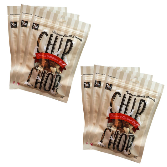 Chip Chops Dog Treats - Chicken & Calcium Bone (70gm, Pack of 6)