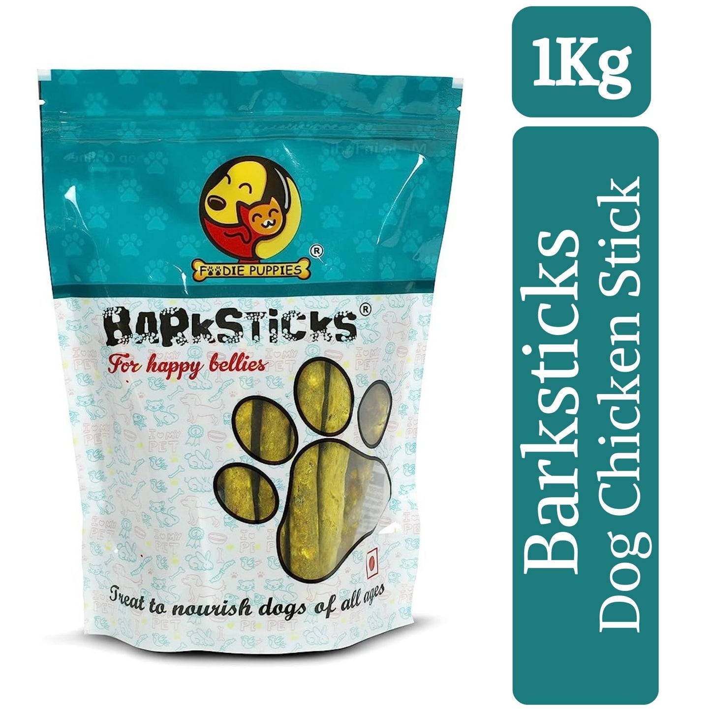 Foodie Puppies Barksticks Munchy Chicken Stick for Dogs & Puppies - 1Kg