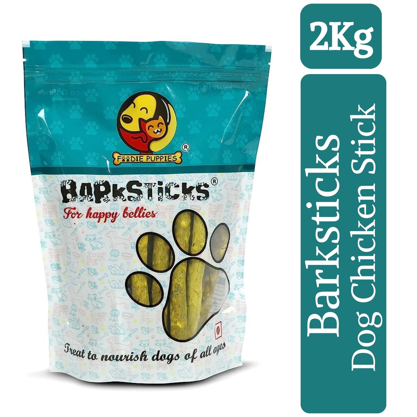 Foodie Puppies Barksticks Munchy Chicken Stick for Dogs & Puppies - 2Kg