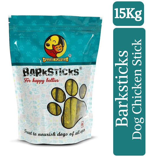 Foodie Puppies Barksticks Munchy Chicken Stick for Dogs & Puppies - 15Kg