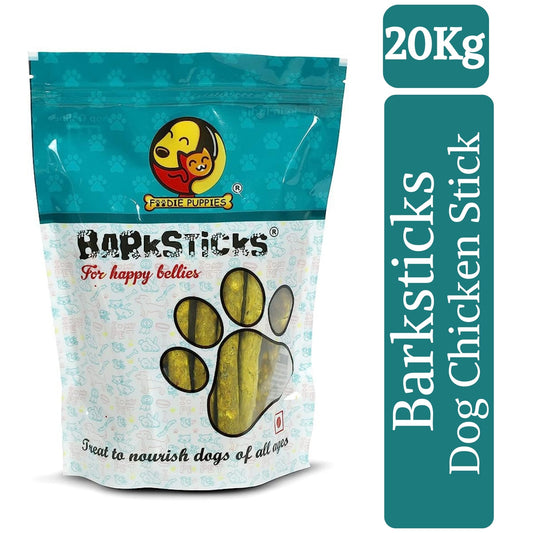 Foodie Puppies Barksticks Munchy Chicken Stick for Dogs & Puppies - 20Kg