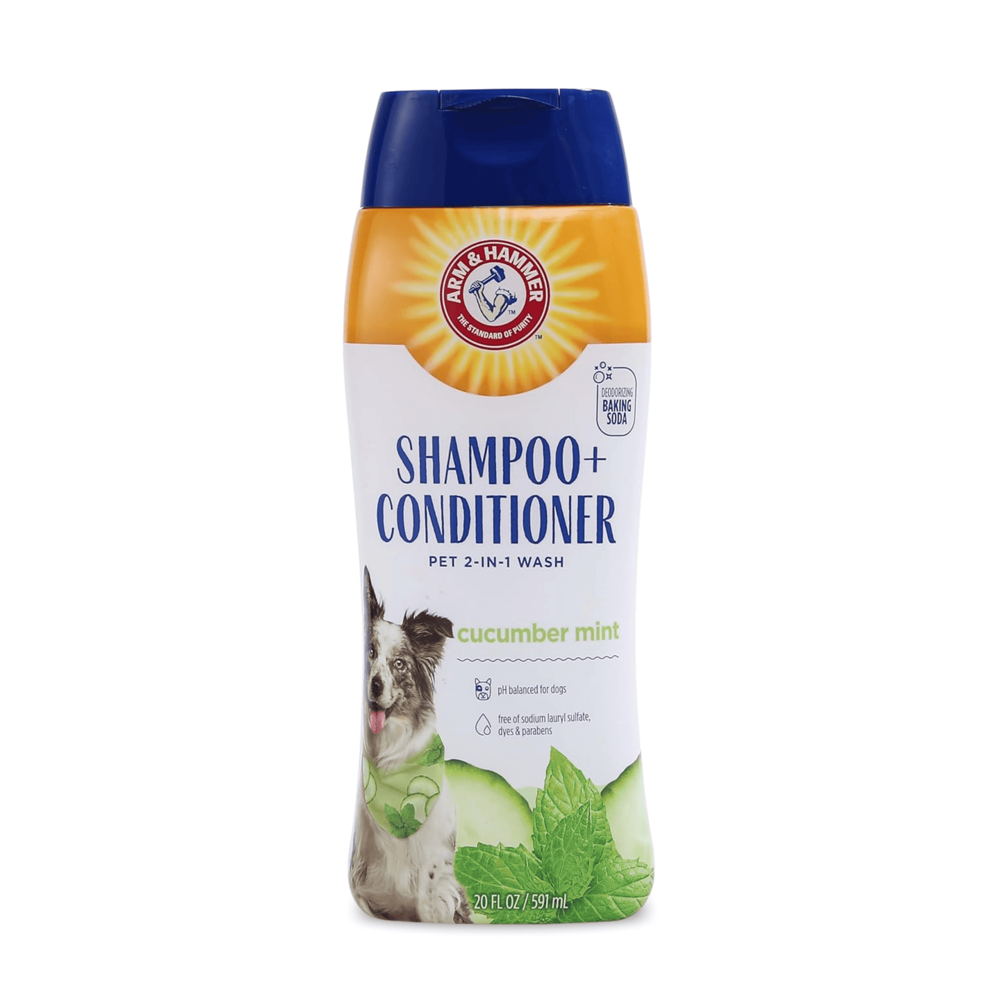Arm & Hammer 2-in-1 Detangling Pet Shampoo and Conditioner (Cucumber Mint, 591ml) for Dogs