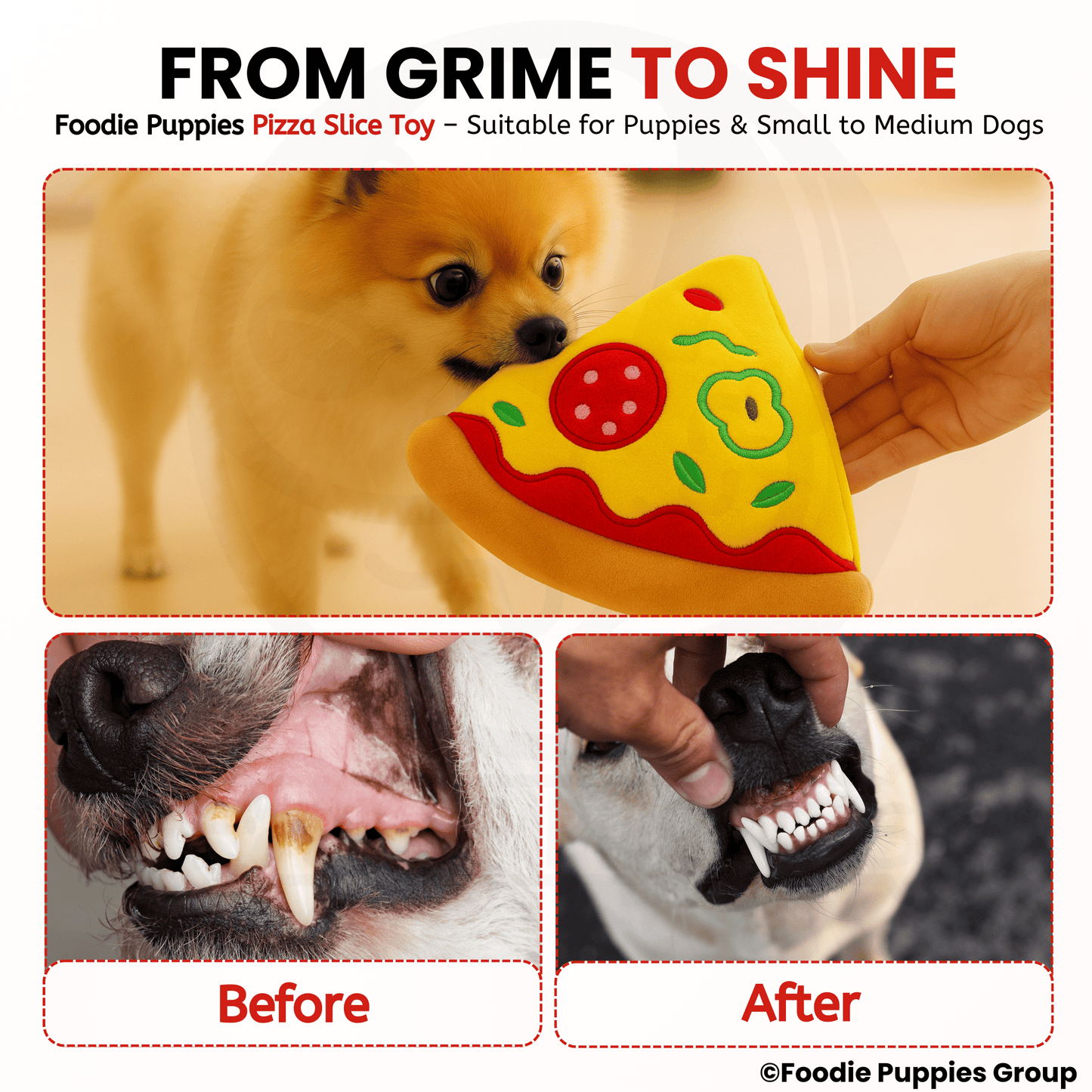 Pizza Slice Soft, Safe & Fun Plush Dog Toy