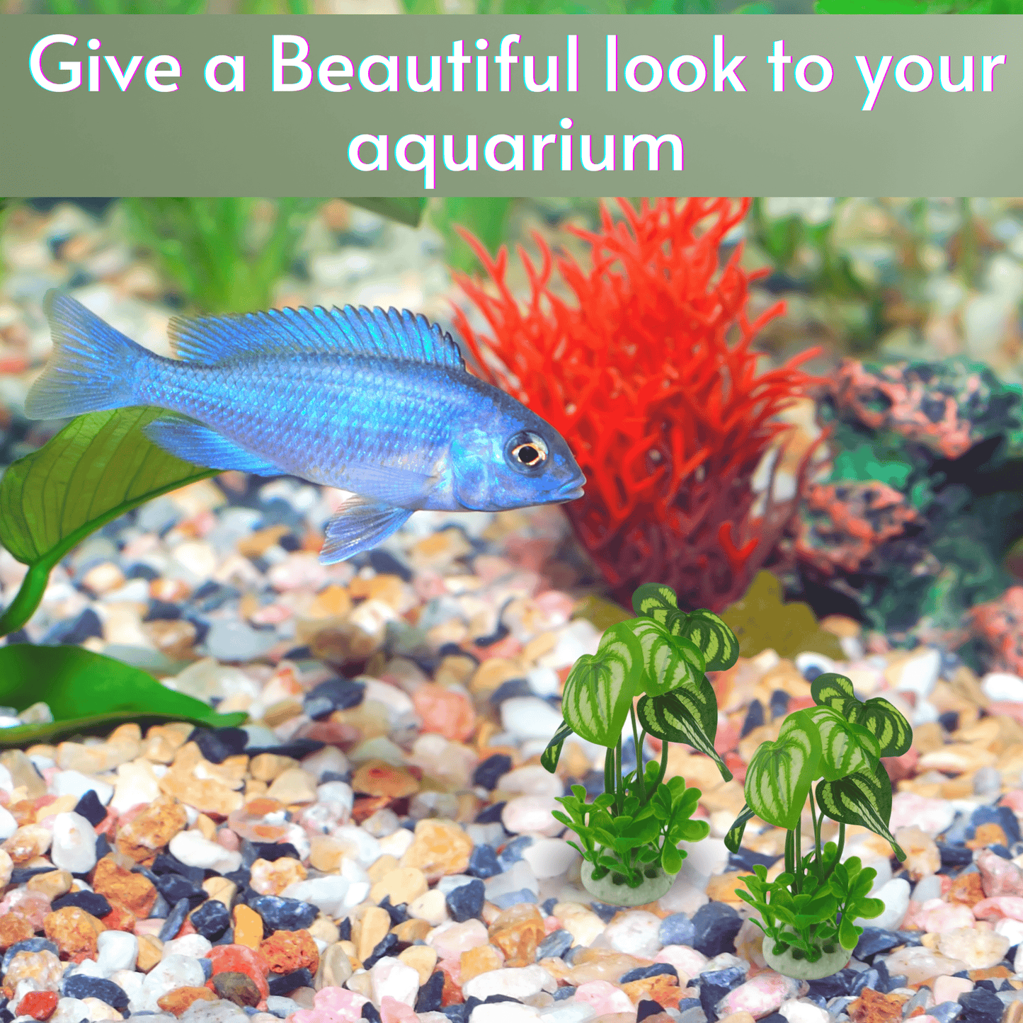 Set of 2 Spade Decor Plant