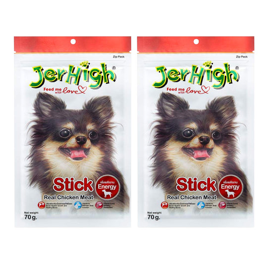 JerHigh Stick Dog Treat with Real Chicken Meat - 70gm, Pack of 2