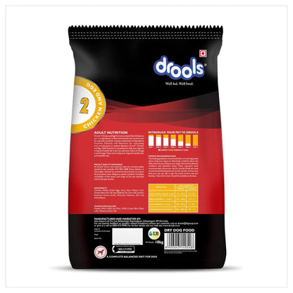 Drools Adult Dry Dog Food, Chicken and Egg, 10Kg