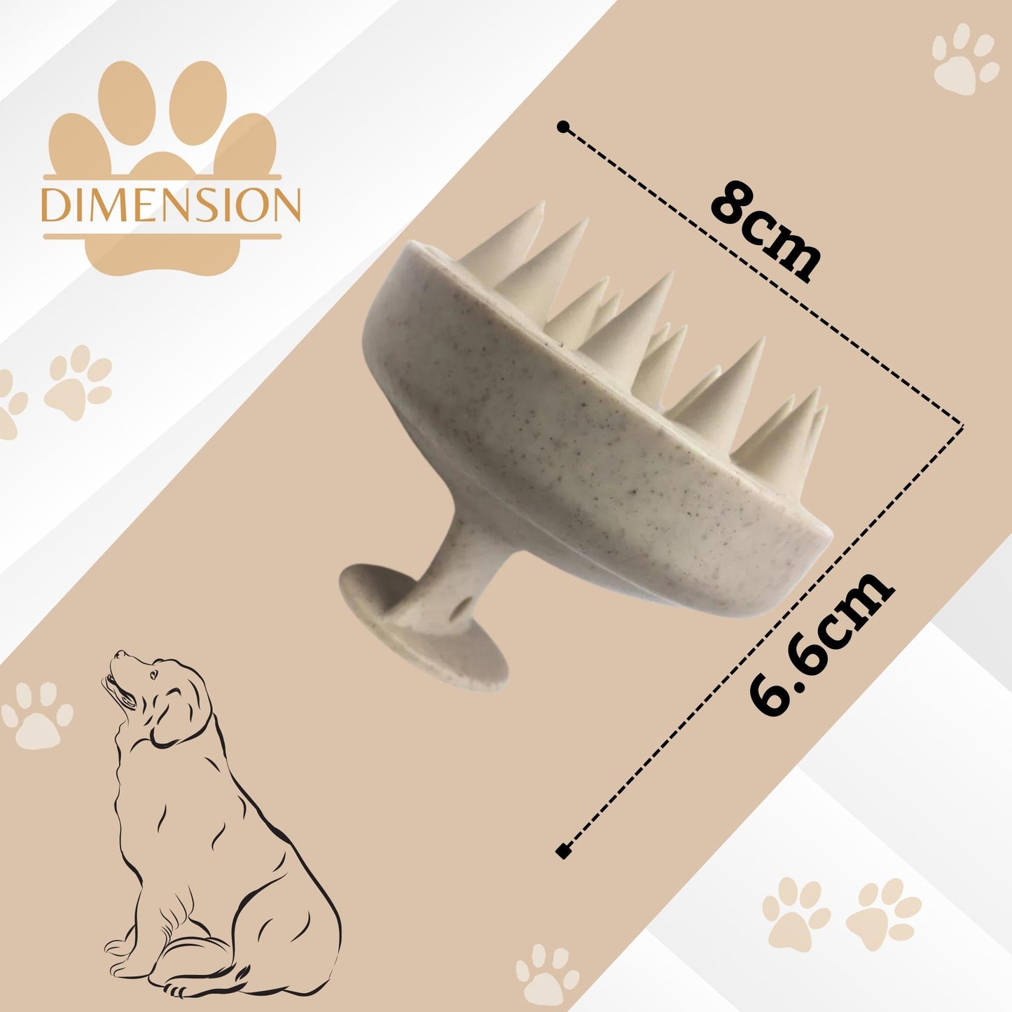 Foodie Puppies 2in1 Bathing & Massaging Silicone Brush for Dogs & Cats