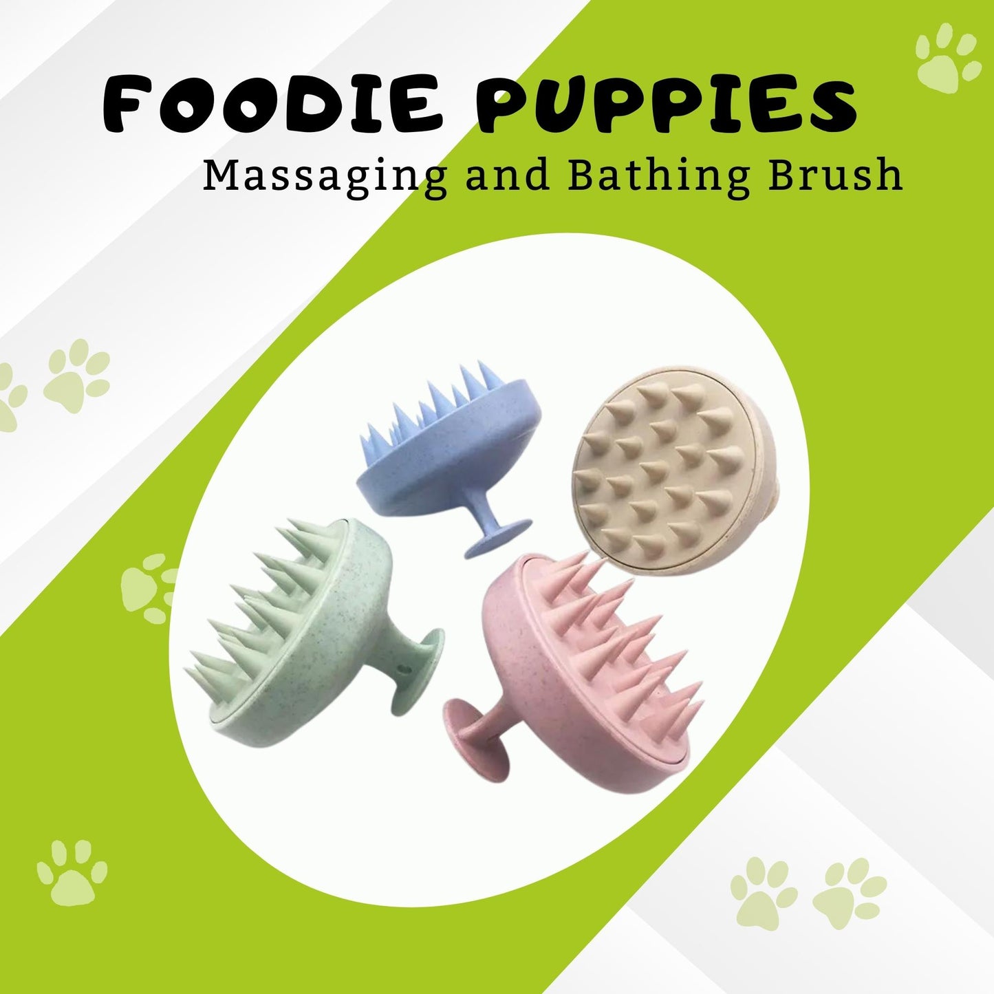 Foodie Puppies 2in1 Bathing & Massaging Silicone Brush for Dogs & Cats