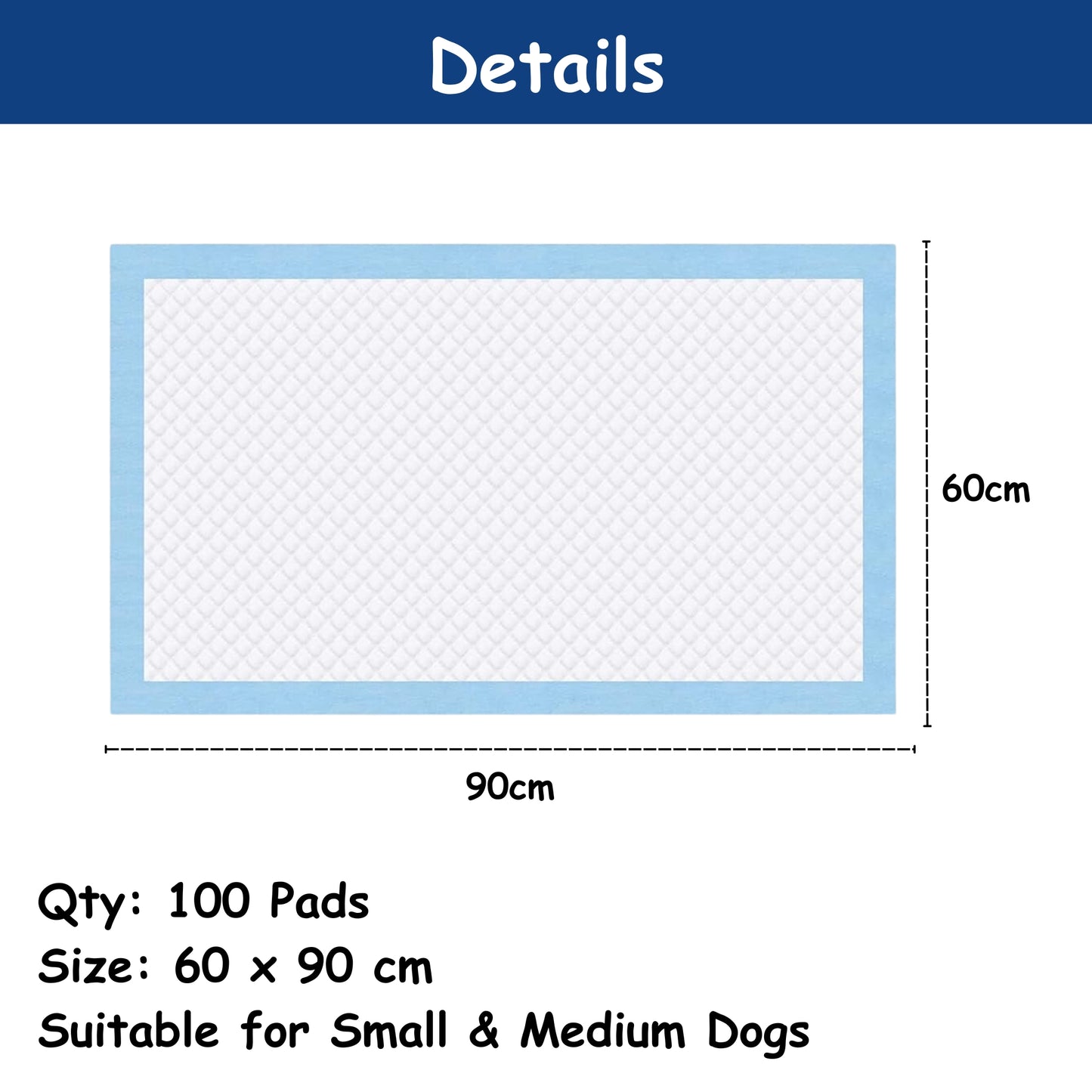 Foodie Puppies Pee/Potty Pet Training Pad - 60x90cm (100 Pads)