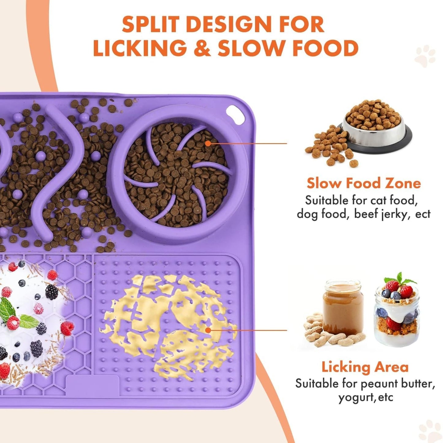 Foodie Puppies Platter Slow Feeder Lick Mat for Dogs & Cats