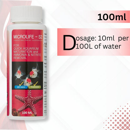 Aquatic Remedies Microlife-S2, 100ml (Pack of 2) | Fresh & Salt Water