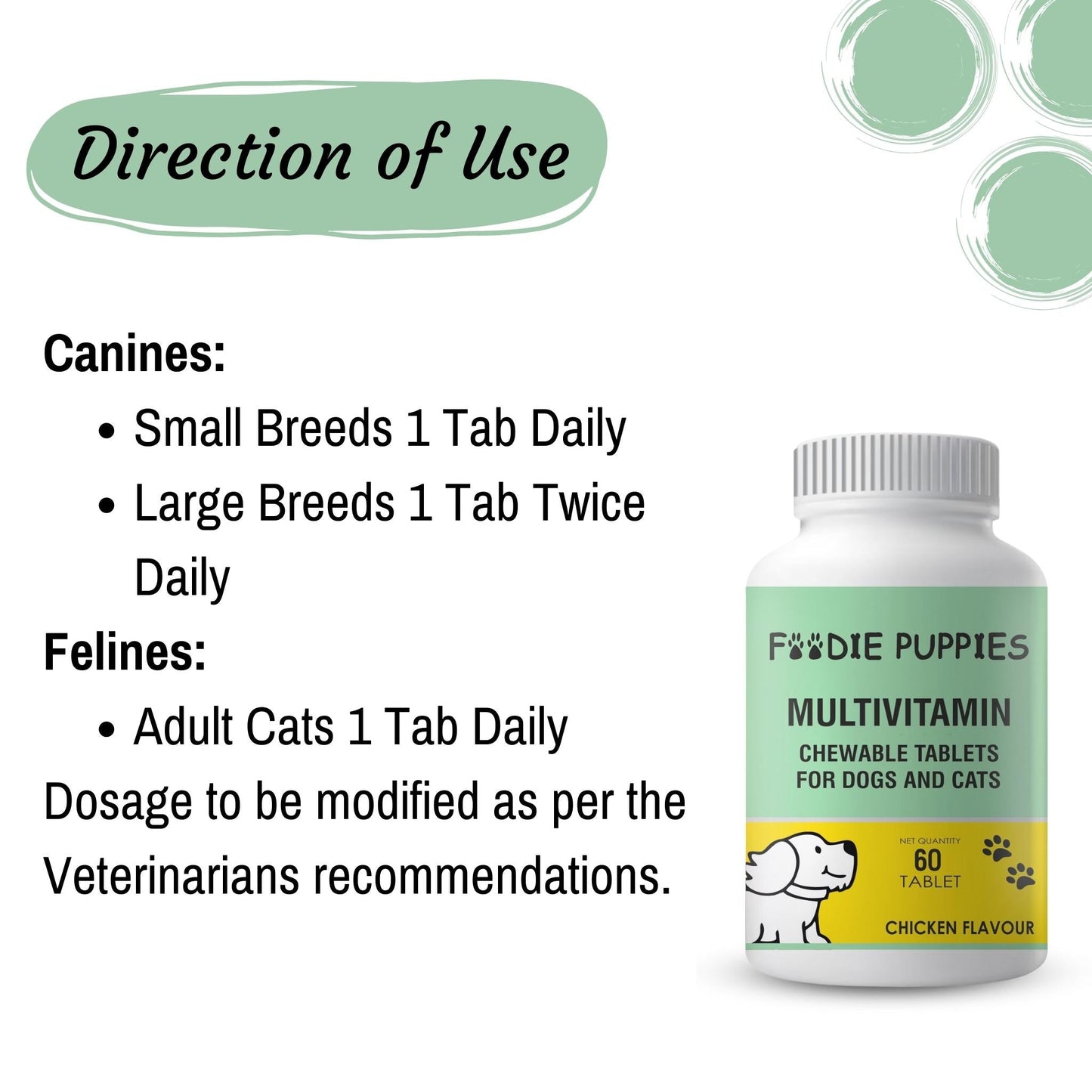 Foodie Puppies Multivitamin 60 Tablets for Dogs & Cats
