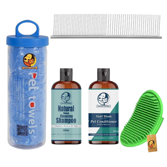 Foodie Puppies Pet 5-in-1 Grooming Bath Kit for Dogs and Puppies